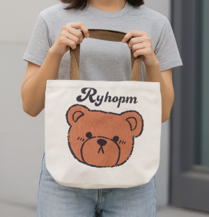 Bolsa de lona con osos – Ecológica y reutilizable