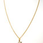 Cadena con colgante de estrella hueca de acero inoxidable